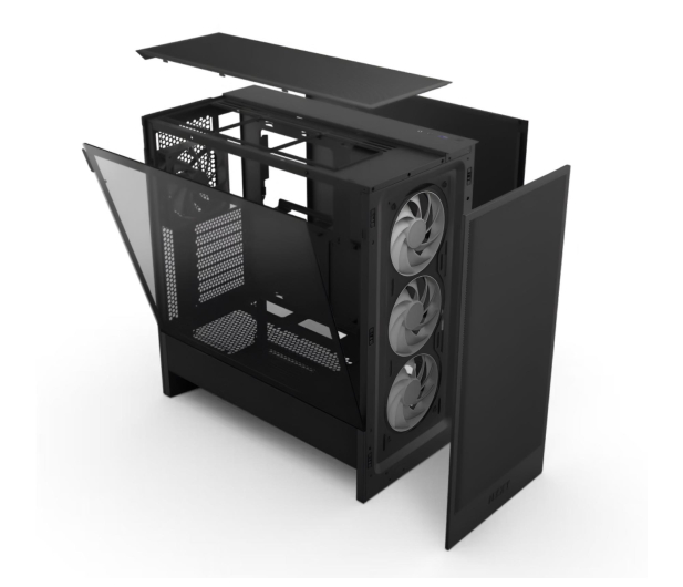 NZXT Obudowa H5 FLOW RGB Midi tower z oknem (2024) Czarna CC-H52FB-R1 - 1292636 - zdjęcie 4
